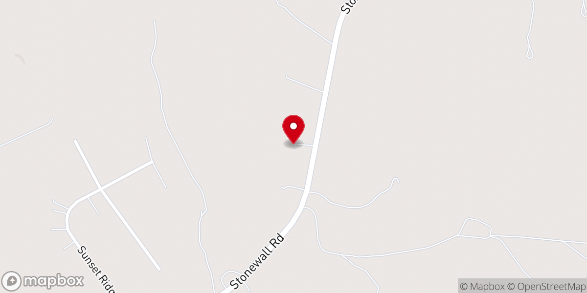 Map showing location of Peaceful Grove Baptist Church
