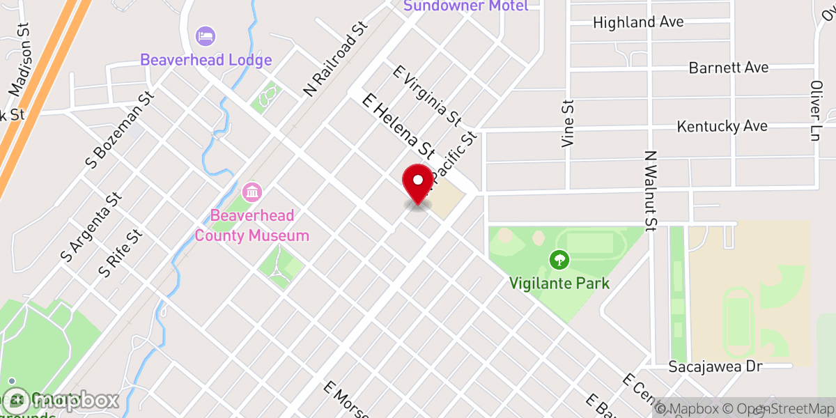 Map showing location of Vineyard Christian Fellowship of Dillon