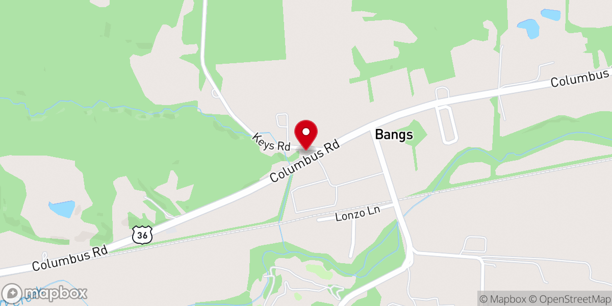 Map showing location of Beulah United Methodist Church