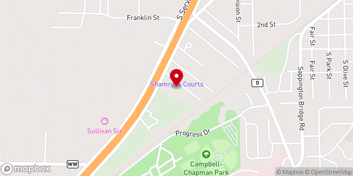 Map showing location of Trinity Full Gospel Tabernacle