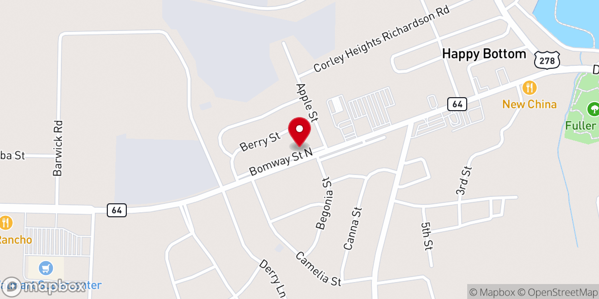 Map showing location of Barnwell Church of Christ