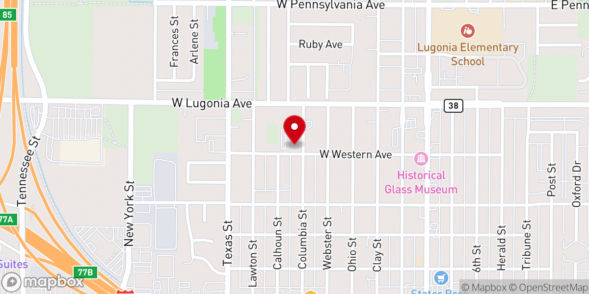 Map showing location of The Holy Name of Jesus Parish
