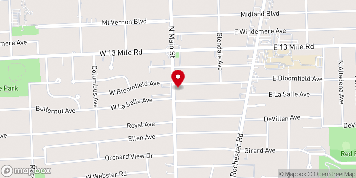 Map showing location of Royal Oak Christadelphians