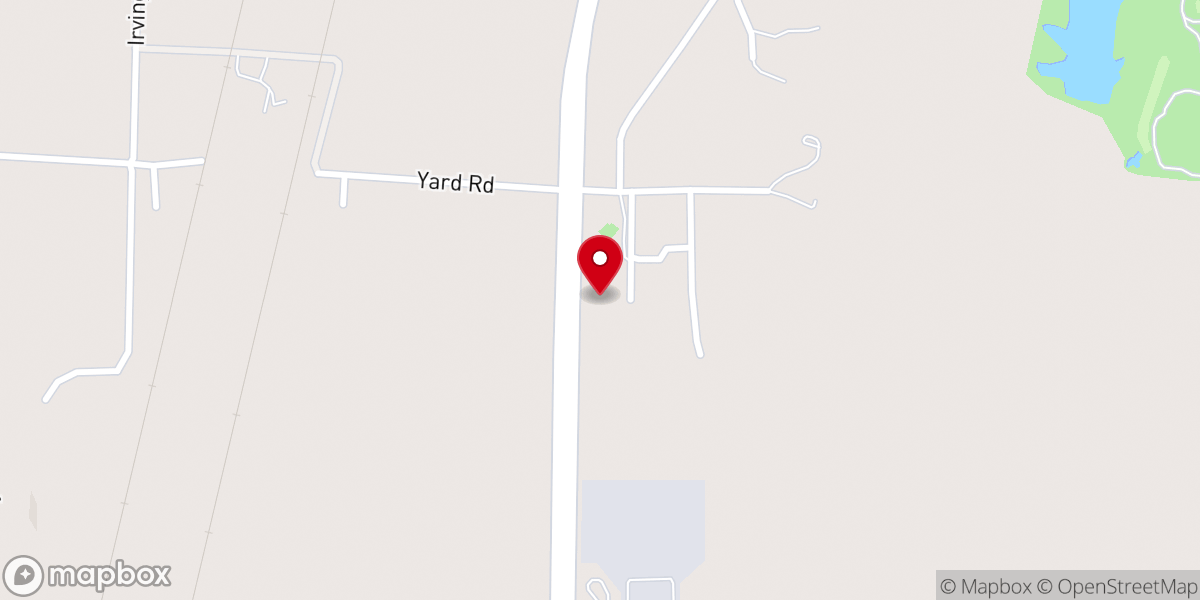 Map showing location of Greenview Christian Church