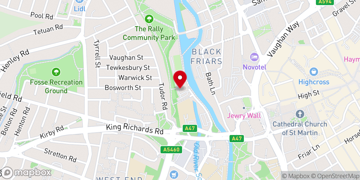 Map showing location of IPC Beersheba Leicester Church UK