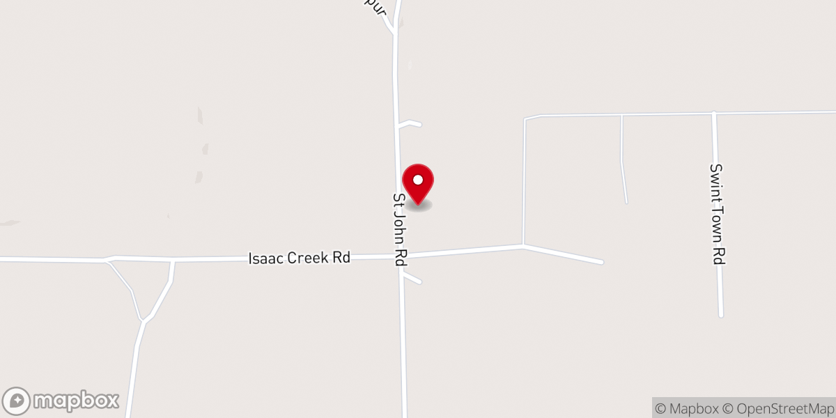 Map showing location of St John Baptist Church