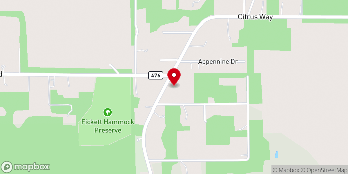 Map showing location of Community Baptist Church