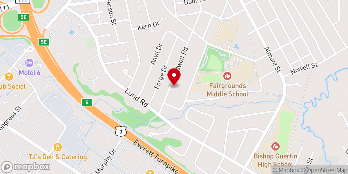 Map showing location of Bible Baptist Church