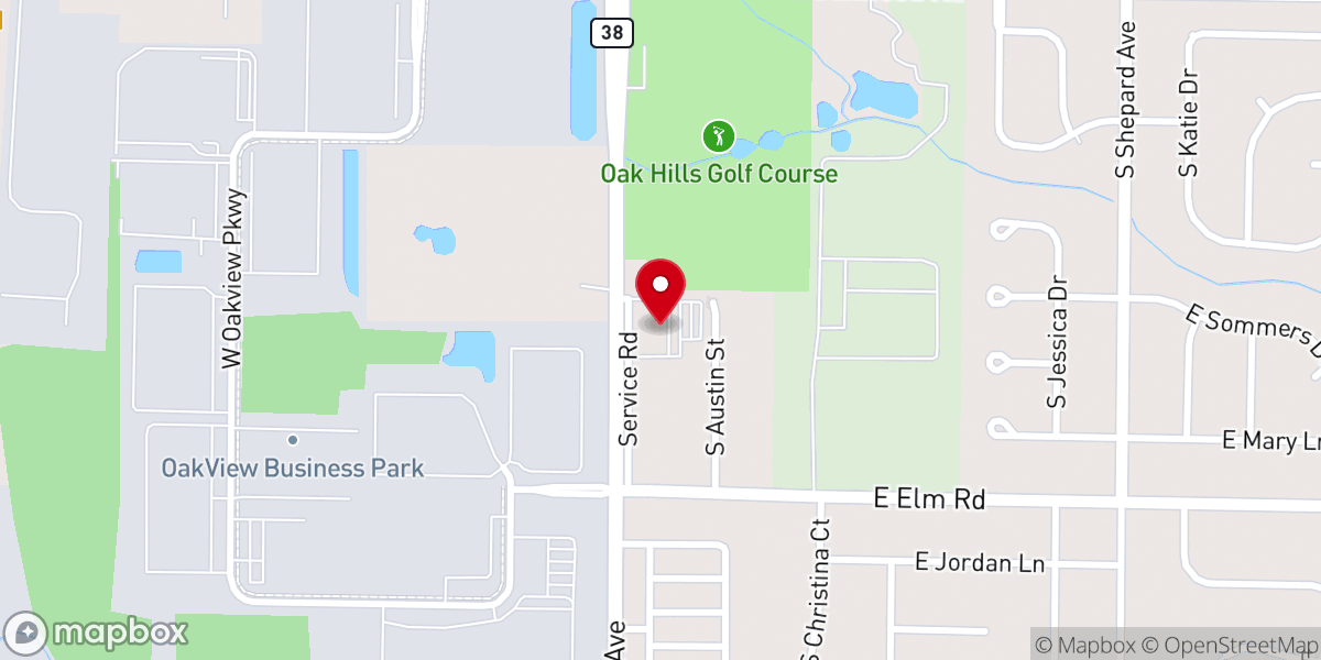 Map showing location of First Baptist Church Of Oak Creek