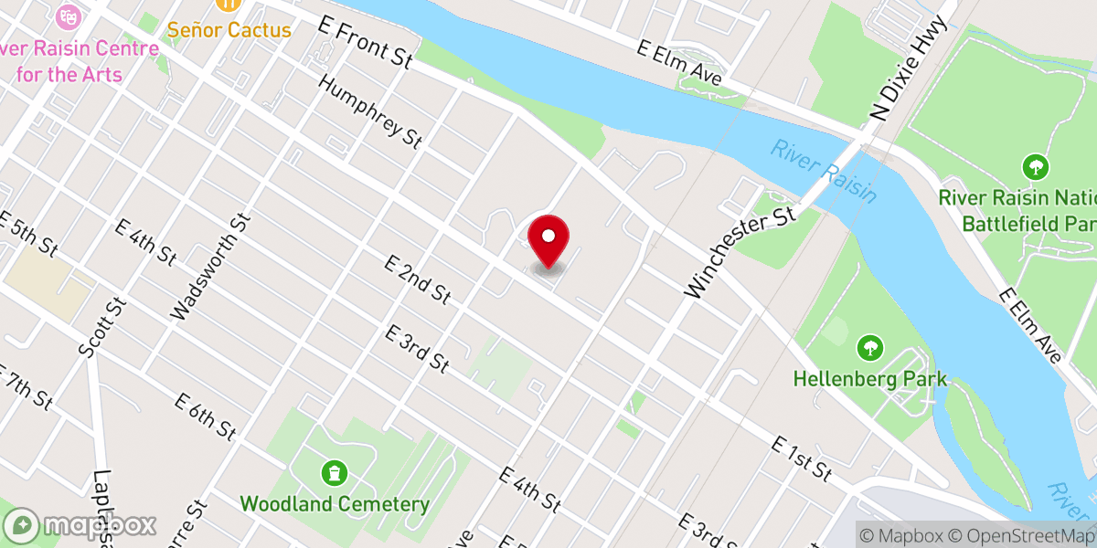 Map showing location of The Salvation Army Monroe Corps Community Center