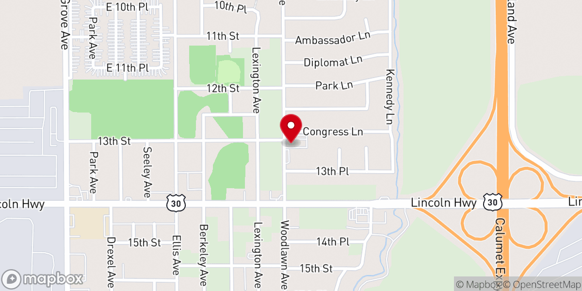 Map showing location of First Union MB Church