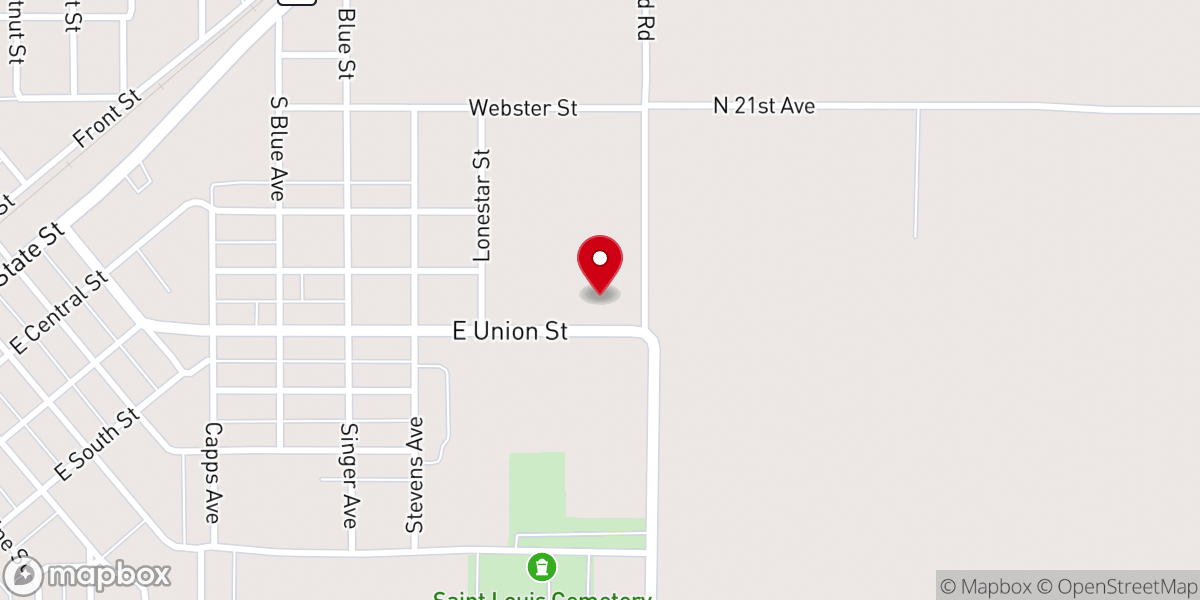 Map showing location of Grace Baptist Church