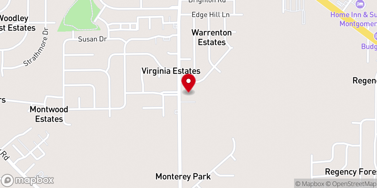 Map showing location of New Harvest Church of Christ