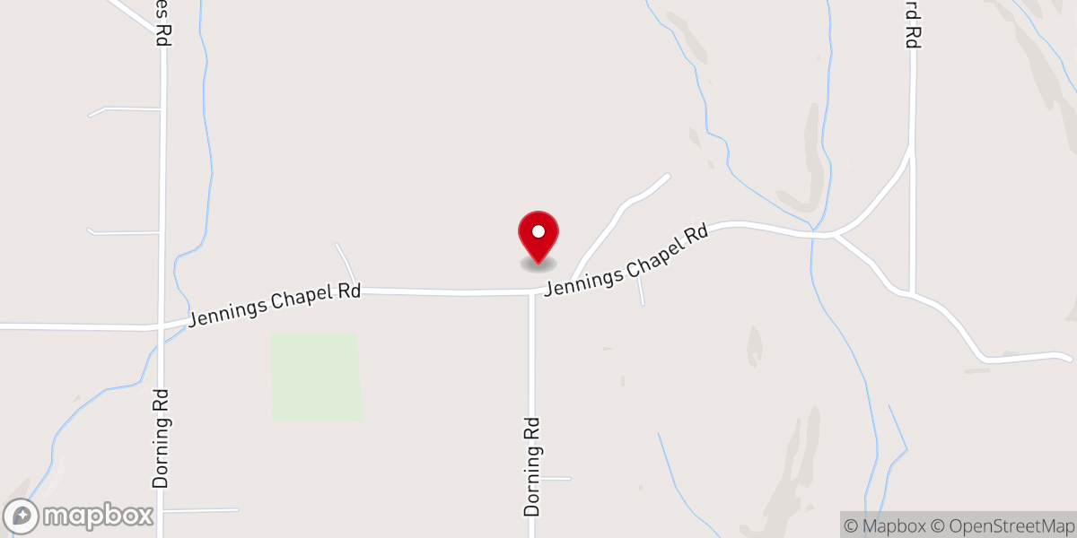 Map showing location of Jennings Chapel