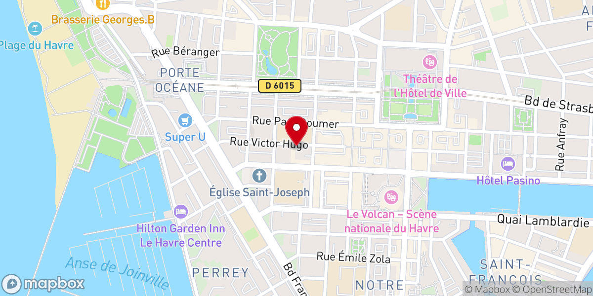 Map showing location of Association Cultuelle Israëlite du Havre