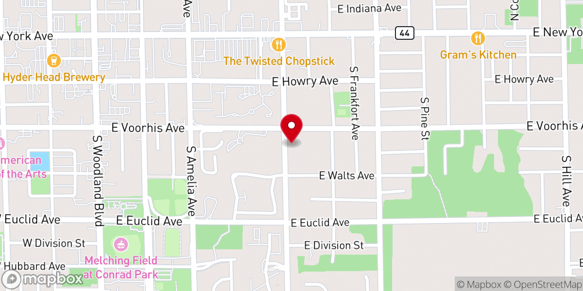 Map showing location of St Paul Community Baptist Church
