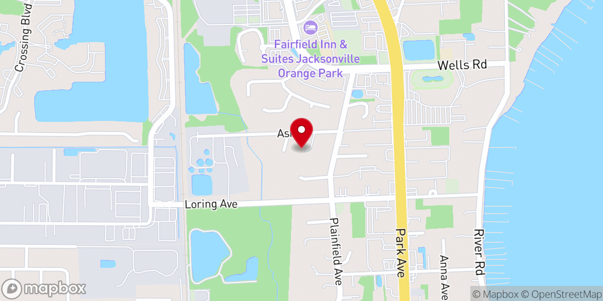 Map showing location of The Bridge Church Jax
