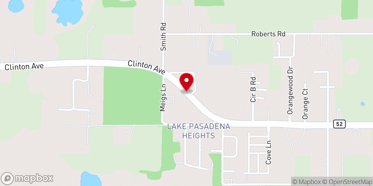 Map showing location of Pasadena Baptist Church