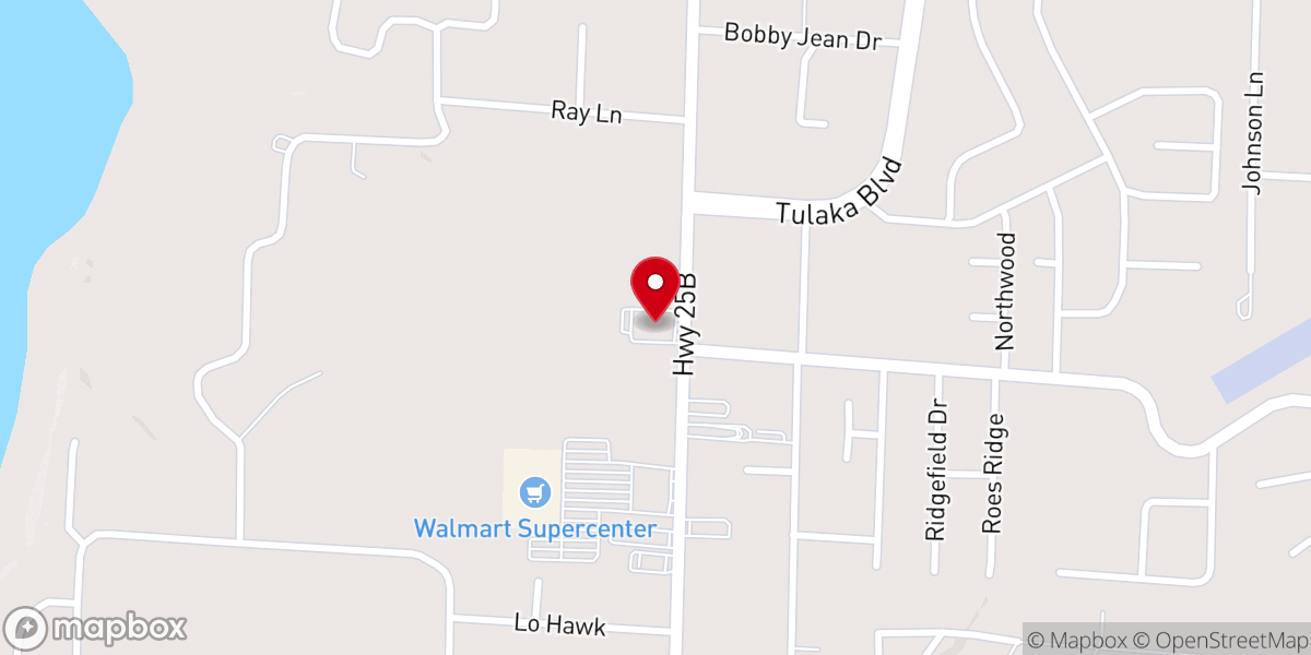 Map showing location of Heber Springs Baptist Church