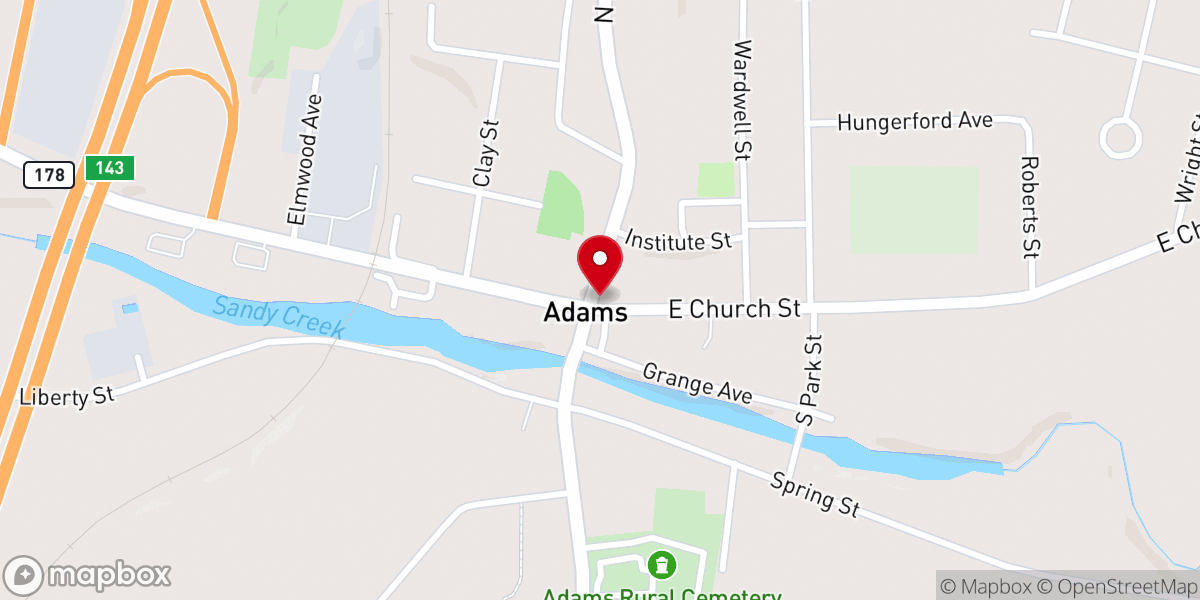 Map showing location of Rohde Community Center