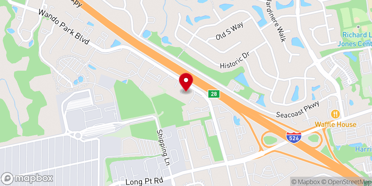 Map showing location of Christ Church Presbyterian
