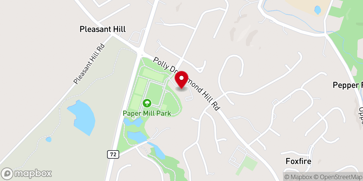 Map showing location of Unitarian Universalist Society of Mill Creek