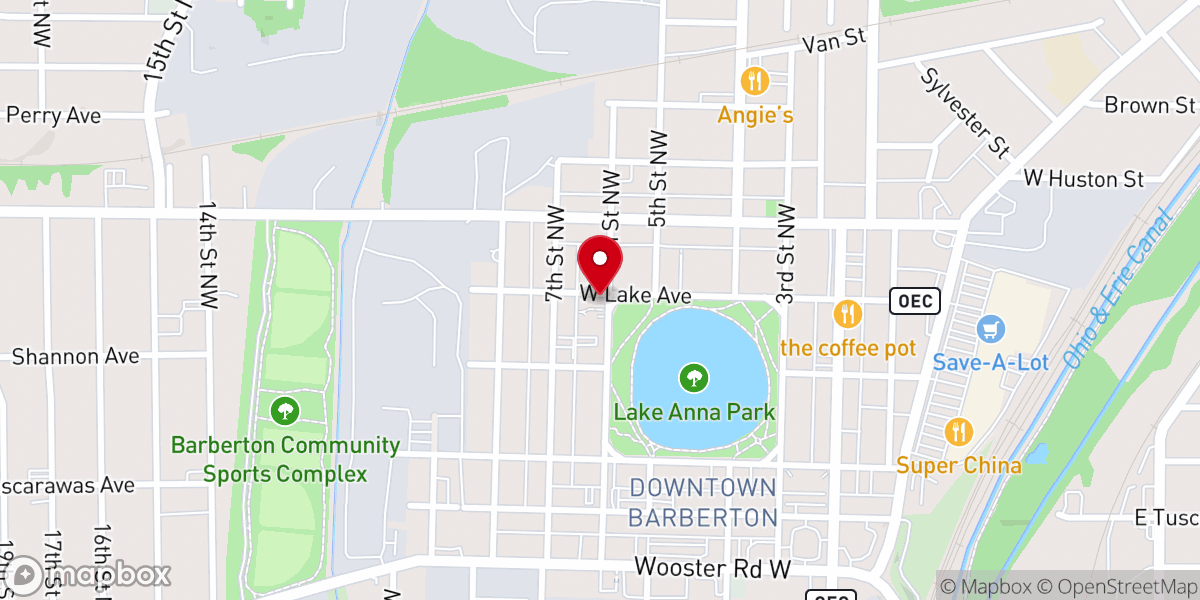 Map showing location of St Augustine Catholic Church