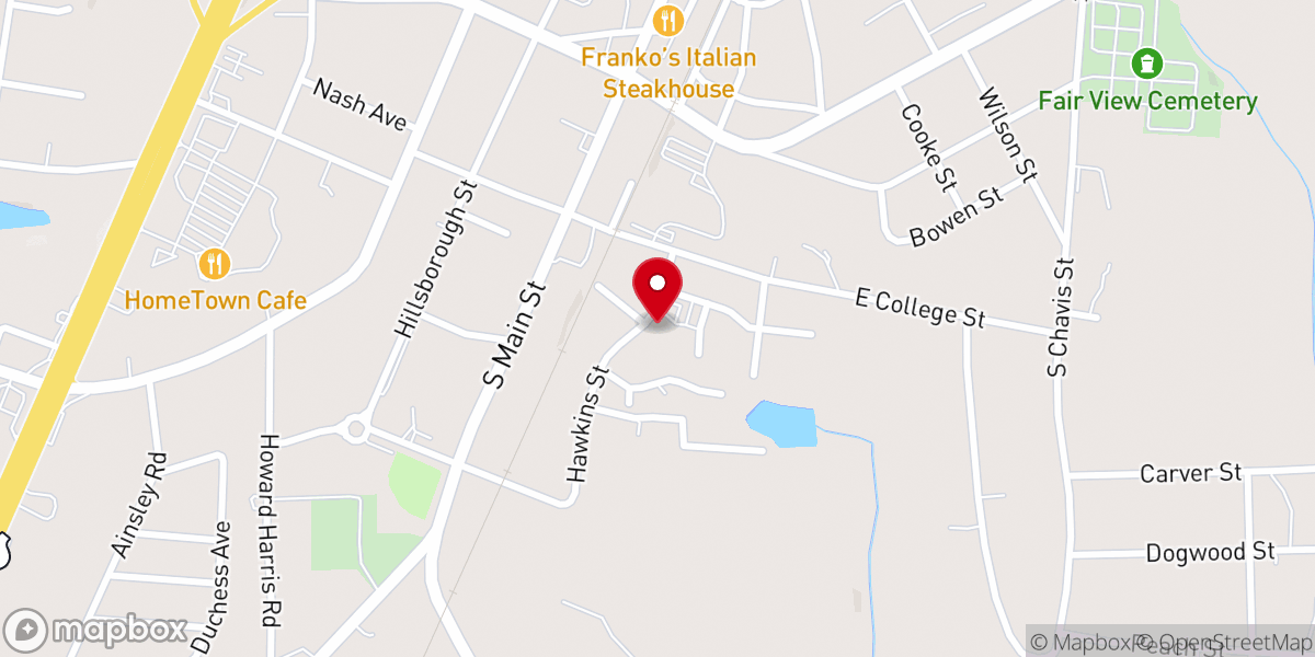 Map showing location of New Life Outreach Ministry