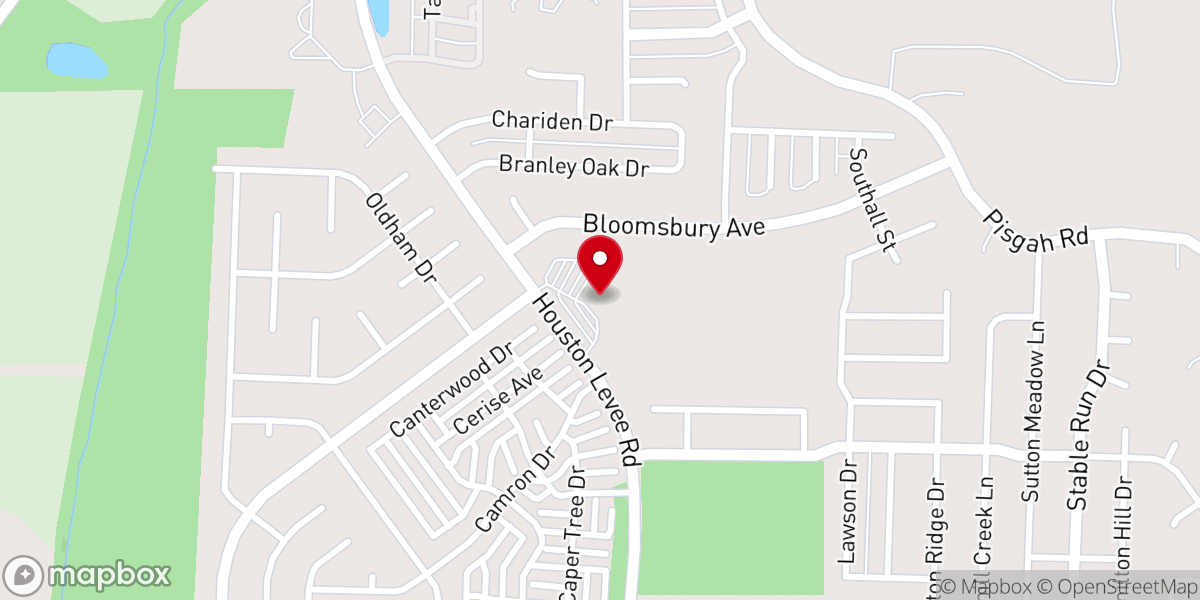 Map showing location of Leawood East Baptist Church