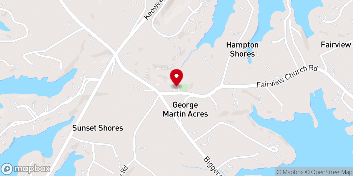 Map showing location of Fairview Church of God