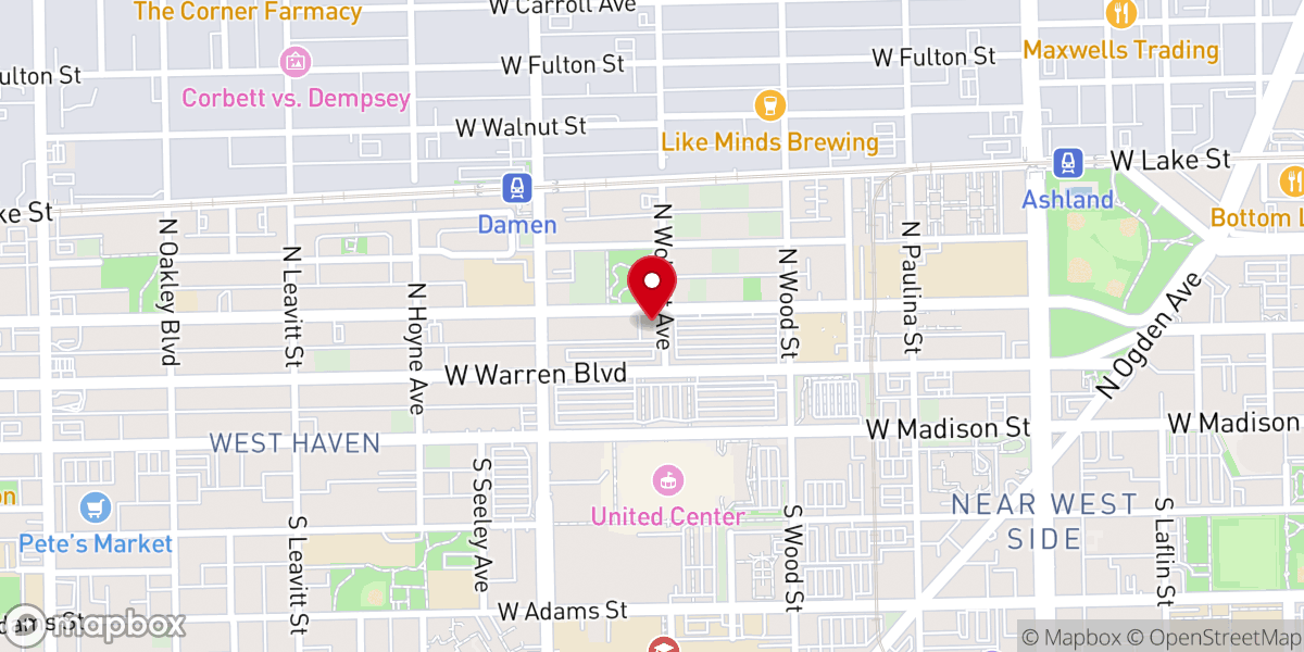 Map showing location of Pilgrim Rest MB Church