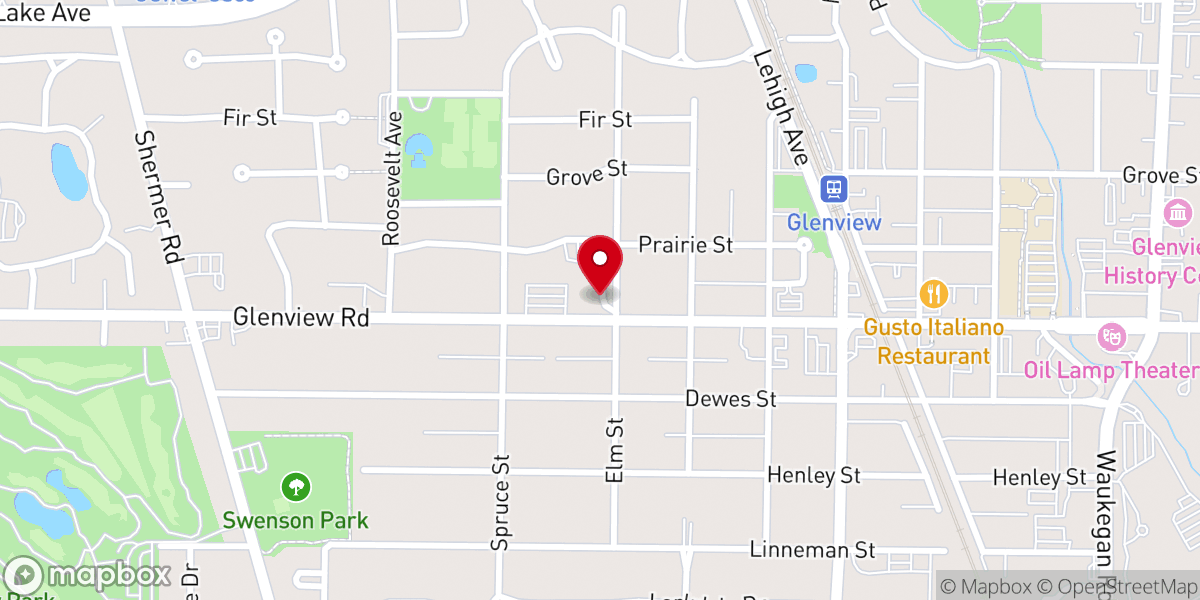 Map showing location of Glenview Community Church