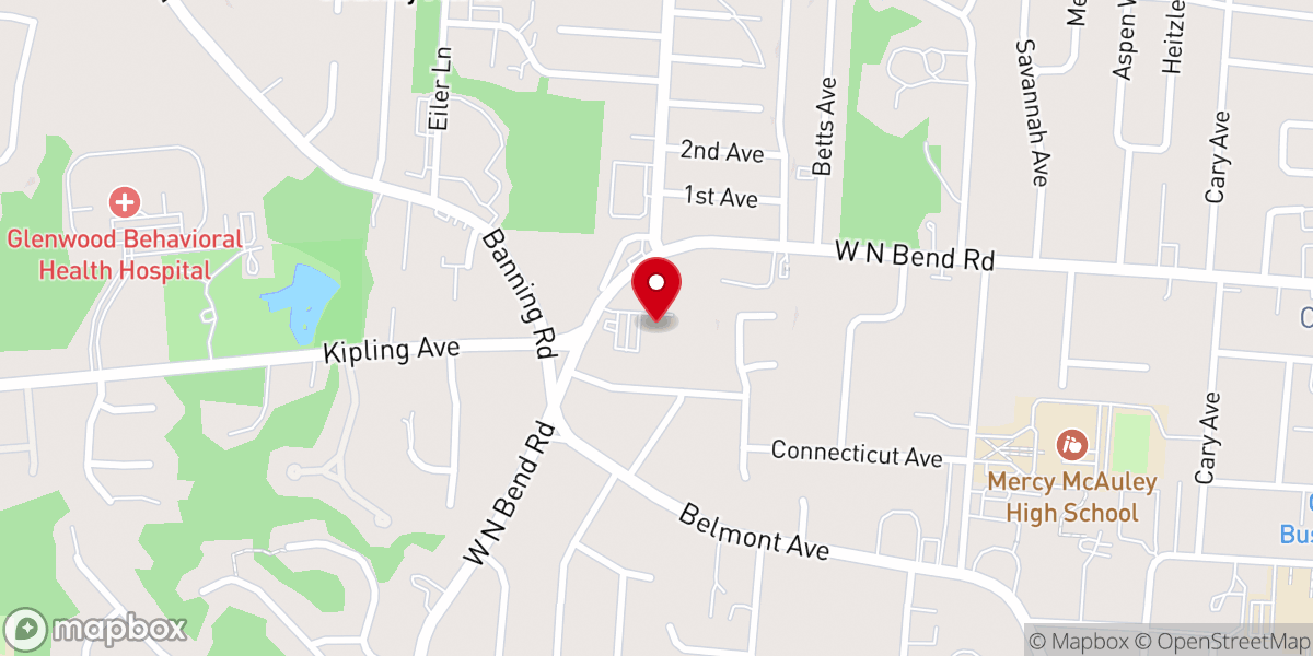 Map showing location of Church In College Hill