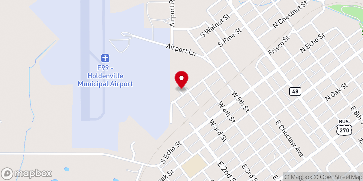 Map showing location of Ok To Share Ministry