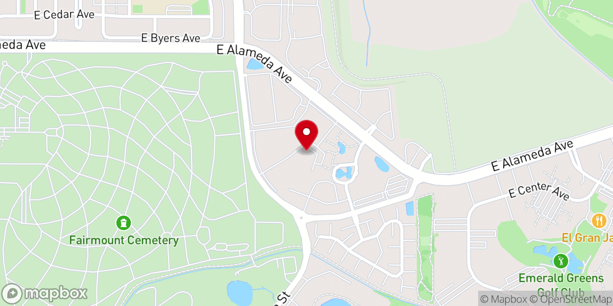 Map showing location of Woodside Baptist Church