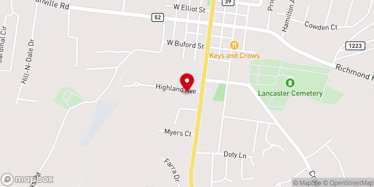 Map showing location of 2nd Mile Apostolic Church