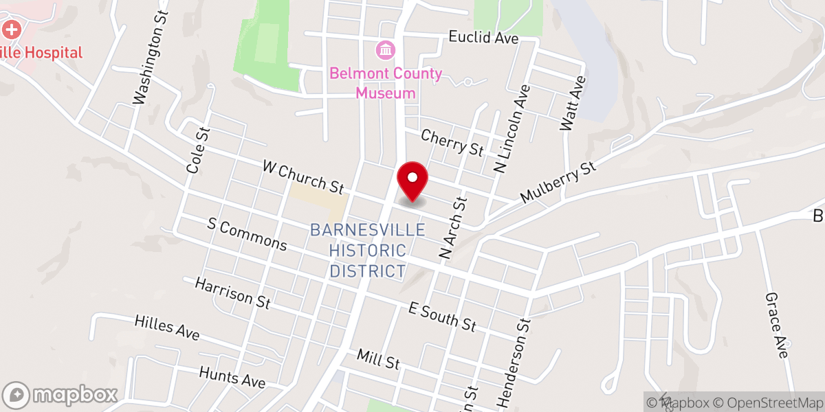 Map showing location of Barnesville Emergency Squad