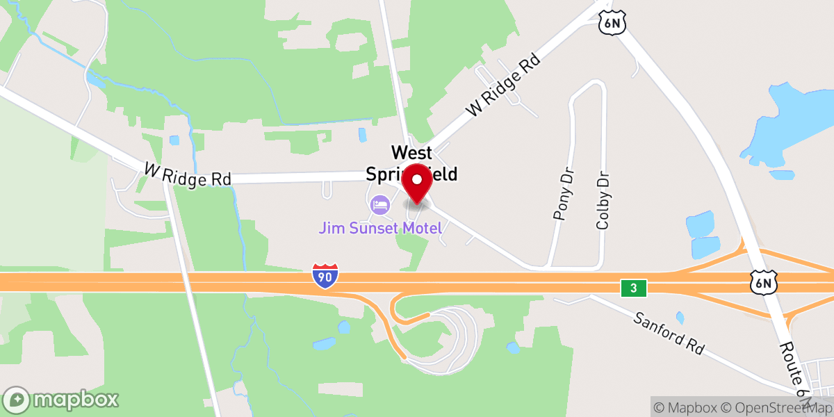 Map showing location of W Springfield United Methodist