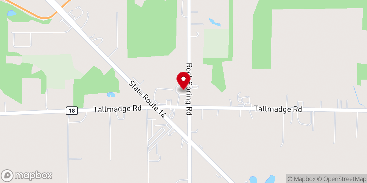Map showing location of Edinburg United Church