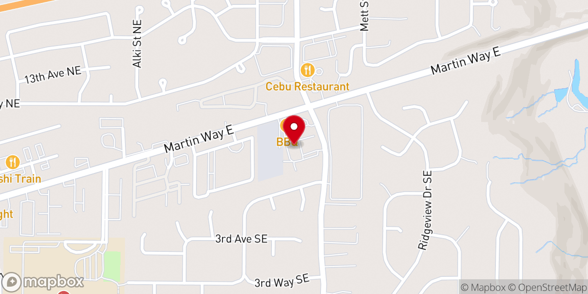 Map showing location of First Church of Lacey