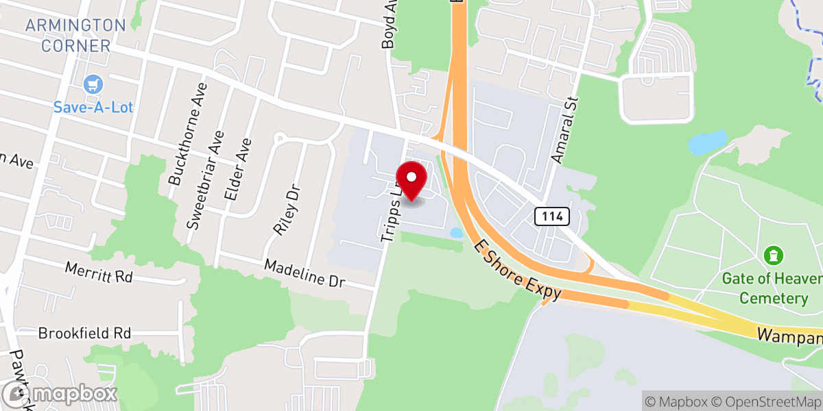Map showing location of The Potter's House Church