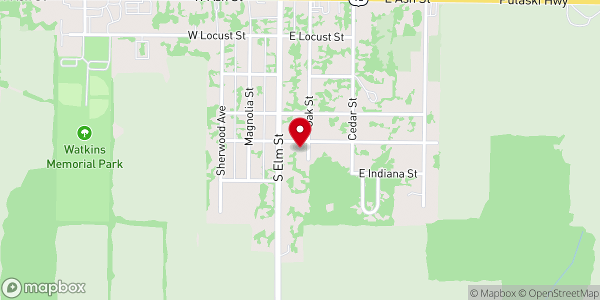 Map showing location of Real Life Community Church