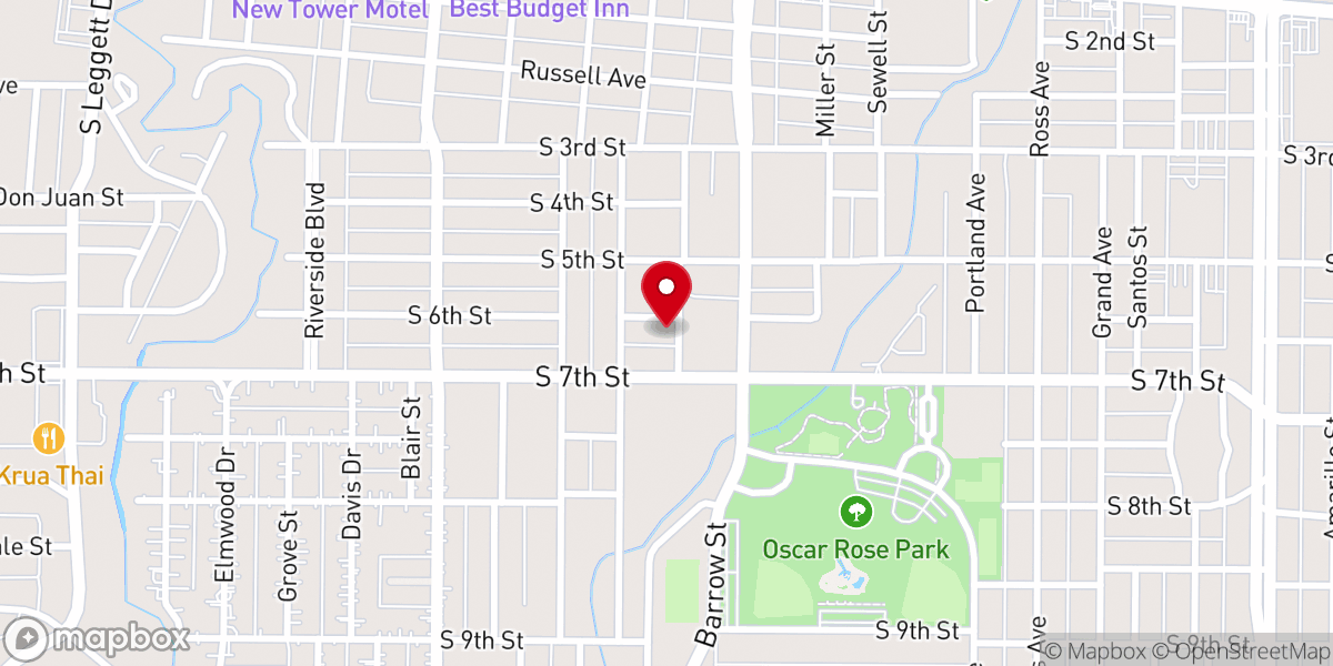 Map showing location of Victory Church
