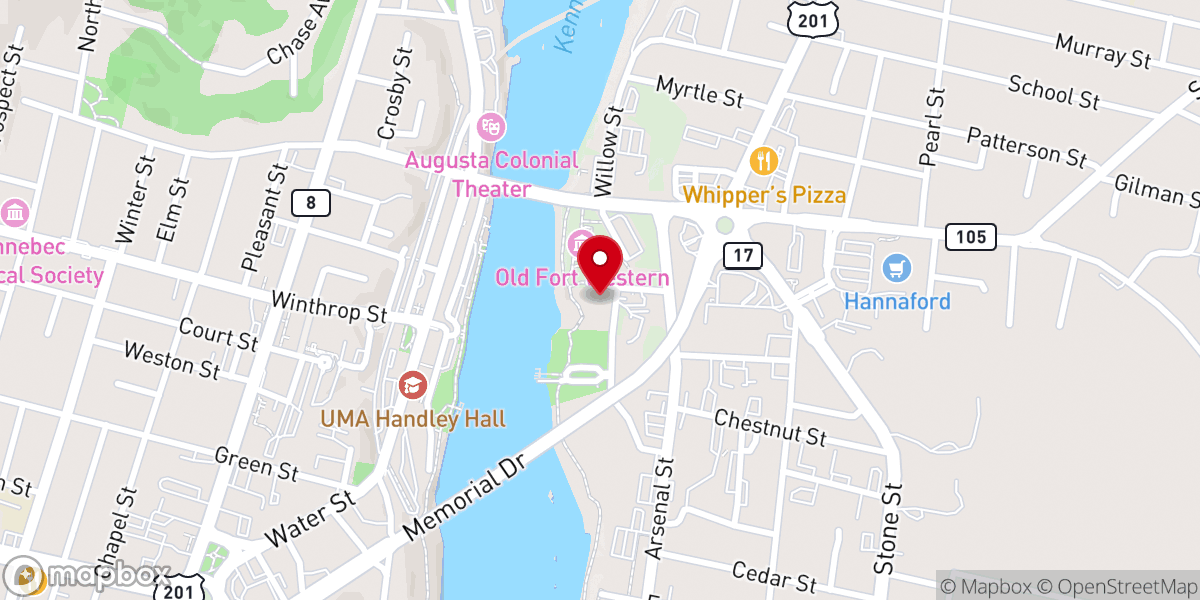 Map showing location of Christian Science Reading Room