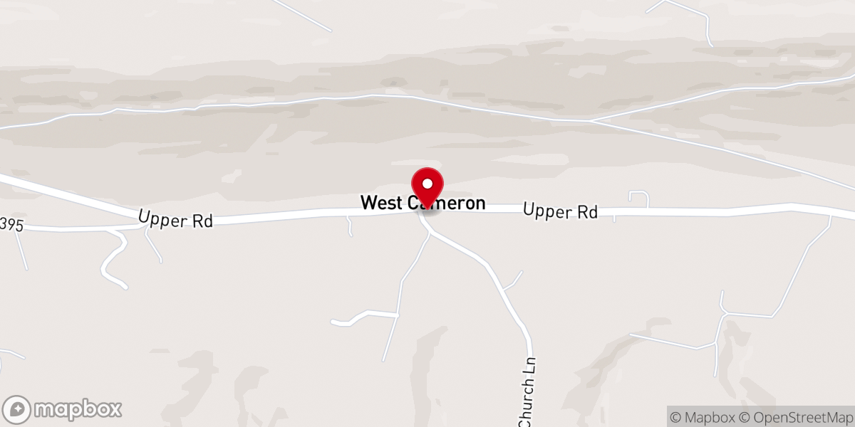 Map showing location of St. Peter's Lutheran Church