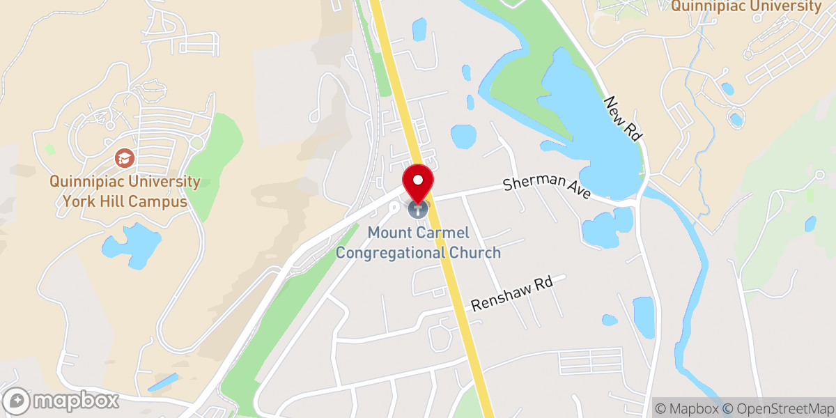 Map showing location of Mount Carmel Congregational Church