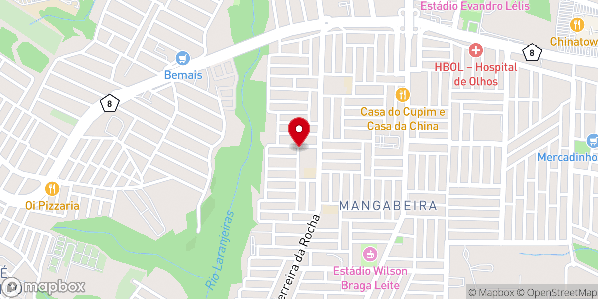 Map showing location of Igreja Evangélica Pentecostal