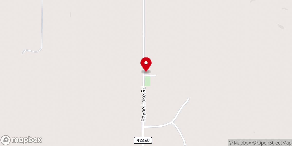 Map showing location of Plainview Church