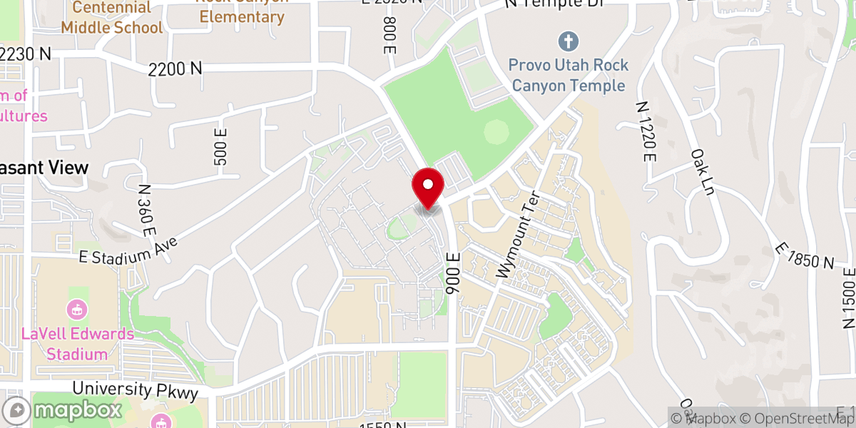 Map showing location of Provo Missionary Training Center (MTC)