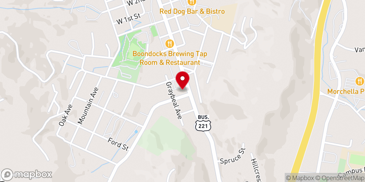 Map showing location of ABC Store of West Jefferson